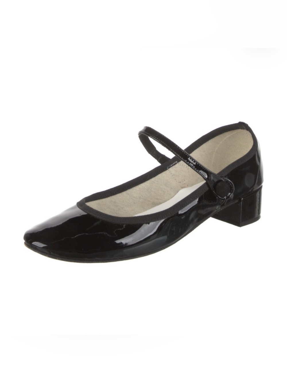 Repetto Black Patent Mary Jane with Low Heel